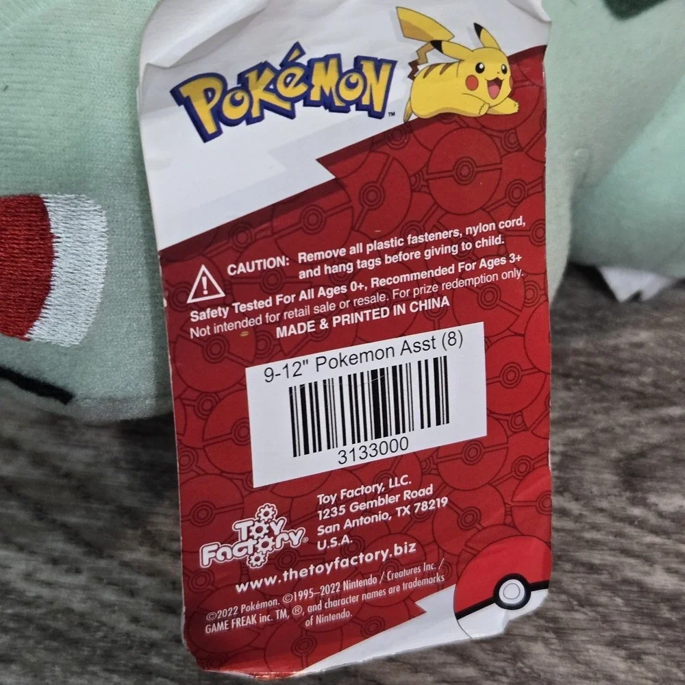 Lot Of 2 Pokemon Plush Pikachu Bulbasaur Has Tag Animae Stuffed‎ Animal Nintendo